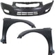 Bumper Cover Kit For 2011-2014 Chevrolet Cruze Front 3pc with Fender Pair