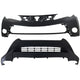 Bumper Covers Fascias Set Front Upper and Lower For 2013-15 Toyota RAV4 LE Model