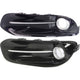 Fog Light Trim Set For 2013-2016 Dodge Dart Left and Right Primed Plastic 2Pc