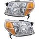 Driver and Passenger Side Headlights For Honda Pilot 2006-2008 Halogen