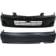 Bumper Covers Fascias Front and Rear For 99-00 Honda Civic Coupe and Sedan