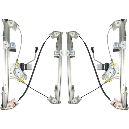 Power Window Regulator For 2004-2008 Ford F-150 Crew Cab Pickup Set of 2 Rear