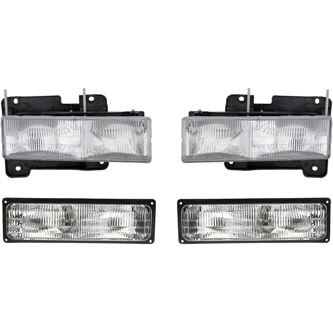 Headlight Kit For 1994-1999 GMC C1500 Suburban Driver and Passenger Side