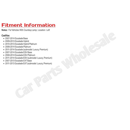 Power Mirror For 2007-2014 Cadillac Escalade Left Side Heated with Puddle Lamp