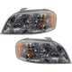 Headlights Headlamps Left and Right Pair Set For Chevy Aveo Brand Sedan