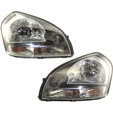 Left and Right Headlights For Hyundai Tucson 2005-2009 Halogen w/ Bulbs w/ Clear