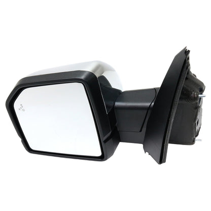 Driver Side Mirror Power Fold For 2015-2017 Ford F-150 Chrome Heated FO1320528