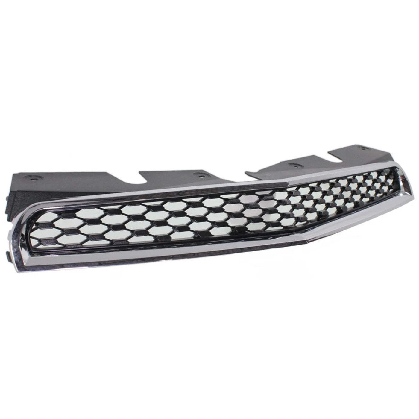 Grille For 2010-2015 Chevrolet Equinox Upper Chrome Shell w/ Black Insert