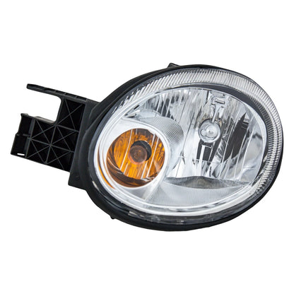 Halogen Headlight Set with Chrome Bezel Left and Right For 2003-2005 Dodge Neon