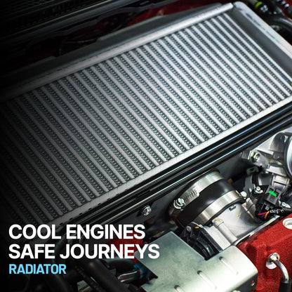 Aluminum Radiator For 1985-1996 Ford F-150 Bronco 2-Row With Heavy Duty Cooling