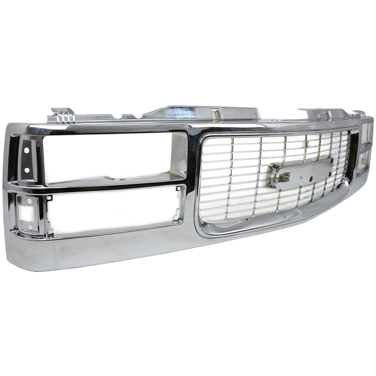 Grille Assembly For 94-98 GMC C1500 K1500 Models w/ Composite Headlights Chrome