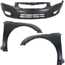 Bumper Cover Kit For 2011-2014 Chevrolet Cruze Front 3pc with Fender Pair