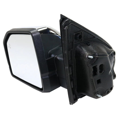 Driver Side Mirror Power Fold For 2015-2017 Ford F-150 Chrome Heated FO1320528