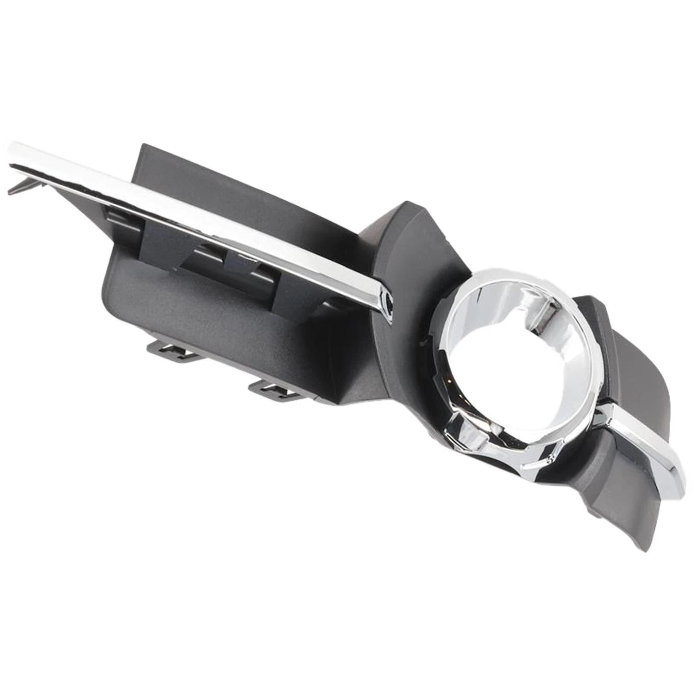 Fog Light Trim Set For 2008-2012 Chevy Malibu Left & Right Black and Chrome 2Pc