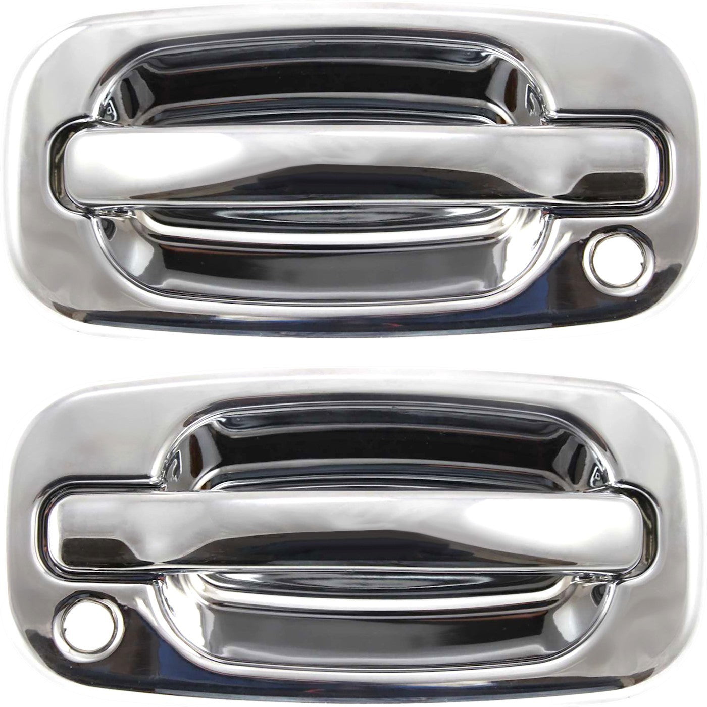 Chrome Outer Outside Exterior Door Handle Pair Set for Chevy Silverado GMC Truck