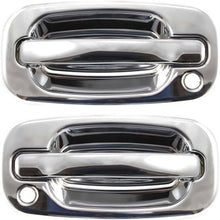 Chrome Outer Outside Exterior Door Handle Pair Set for Chevy Silverado GMC Truck