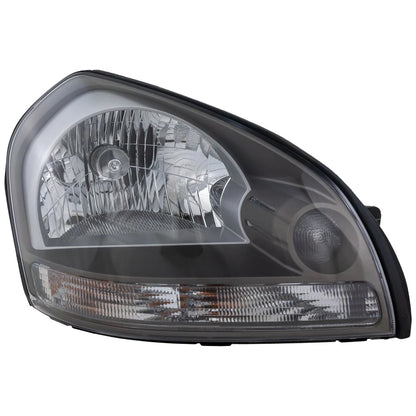 Left and Right Headlights For Hyundai Tucson 2005-2009 Halogen w/ Bulbs w/ Clear
