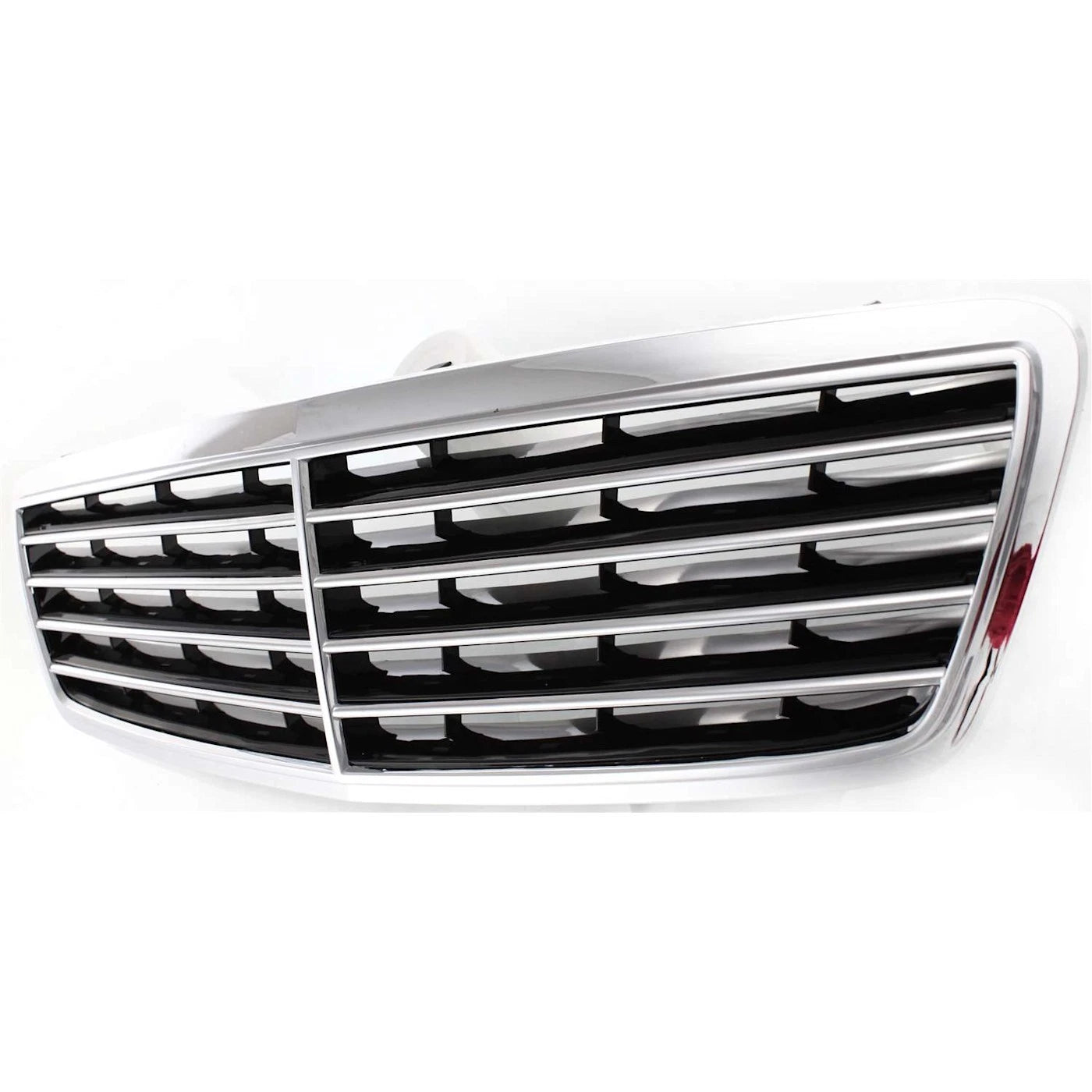 Grille For 2000-2003 Mercedes Benz E320 2003 E500 Chrome Shell w/ Black Insert