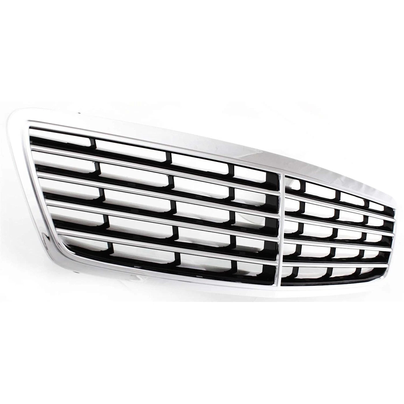 Grille For 2000-2003 Mercedes Benz E320 2003 E500 Chrome Shell w/ Black Insert