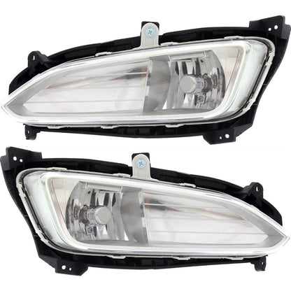 Front Driving Fog Light Lamp Assembly LH RH Kit Pair for Hyundai Sante Fe Sport