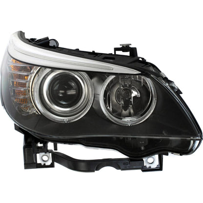 Driver and Passenger Headlight For BMW 528i 2008-2010 Base Halogen with Bulb(s)