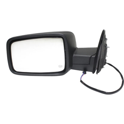 Mirror For 2014-18 Ram 1500 13-18 Ram 2500 Textured Black Power Glass Left Side