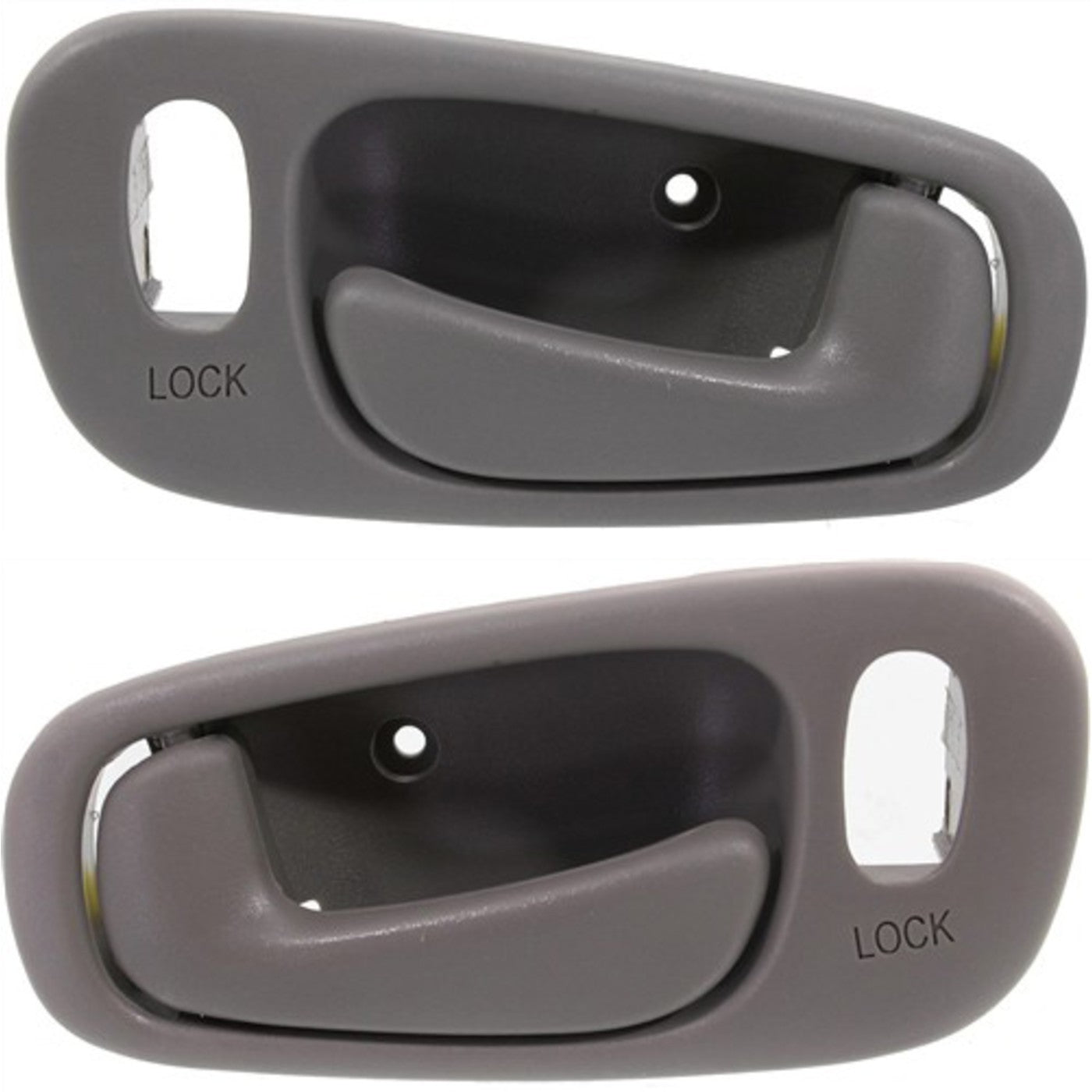 Inside Door Handle Light Gray Front Pair Set for Toyota Corolla Chevy Prizm NEW