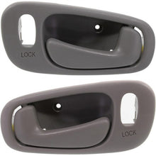 Inside Door Handle Light Gray Front Pair Set for Toyota Corolla Chevy Prizm NEW