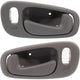 Inside Door Handle Light Gray Front Pair Set for Toyota Corolla Chevy Prizm NEW
