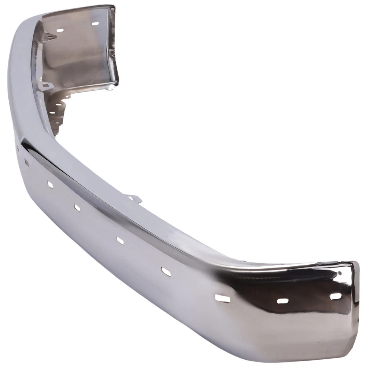 1-Piece Front Bumper For Chevrolet C1500 1988-99 C/K Gas w/ Impact Strip Bright