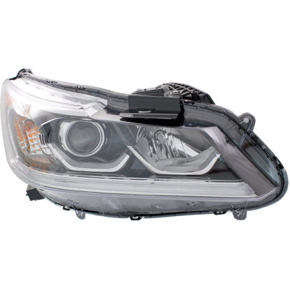 Left & Right Headlight For Honda Accord 2016-2017 EX EX-L Sedan Halogen LED DRL
