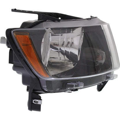 Driver and Passenger Side Headlights For Jeep Compass 2013-2017 Halogen w/ Bulbs