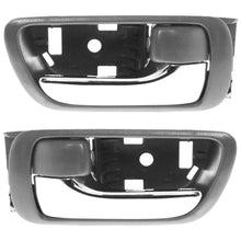 Door Handle Inside Gray Chrome Left & Right Pair Set for 02-06 Toyota Camry