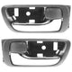 Door Handle Inside Gray Chrome Left & Right Pair Set for 02-06 Toyota Camry