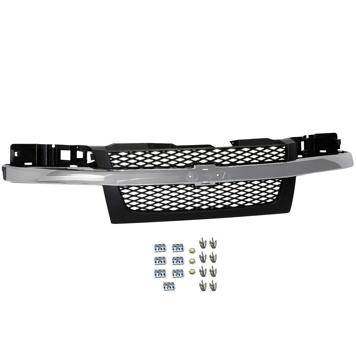 Grille Assembly Textured Dark Gray 2 Piece Design For 2004-12 CHEVROLET COLORADO