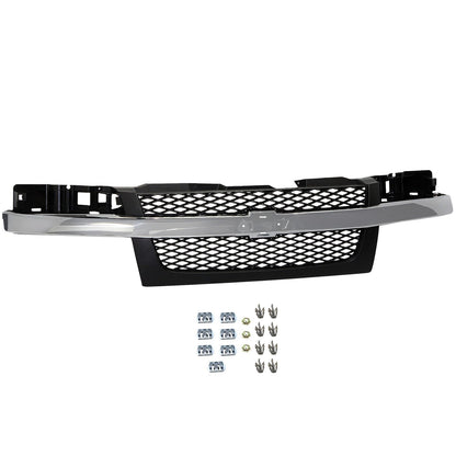 Grille Assembly Textured Dark Gray 2 Piece Design For 2004-12 CHEVROLET COLORADO