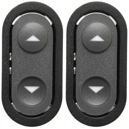 Window Switch Set For 90-94 Chevrolet C1500 K1500 GMC C1500 Front Gray 1 Button