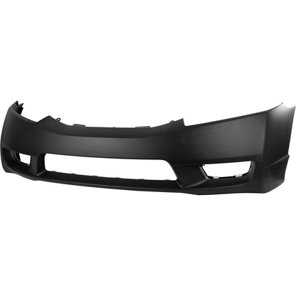 Front Bumper Cover and Grille Kit For 2009-2011 Honda Civic Sedan Primed