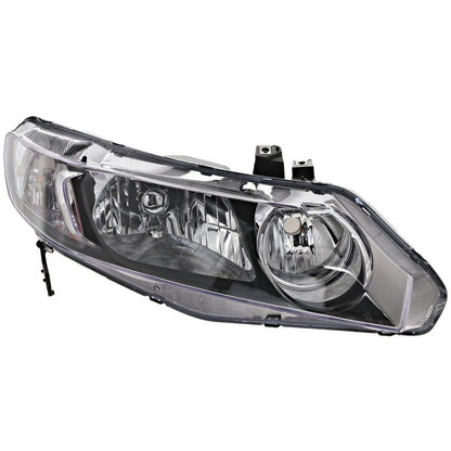 Passenger Side Headlight For Honda Civic 2009-2011 Sedan Halogen