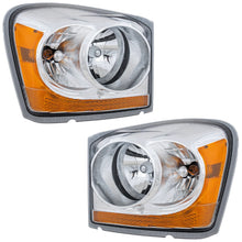 Headlight Set For 2004-05 Dodge Durango Halogen With Bulbs 55077720AD 55077721AD