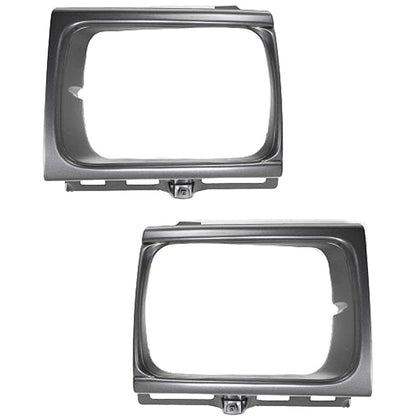 Headlight Door Set For 1992-1995 Toyota Pickup 4WD Left and Right Side Silver