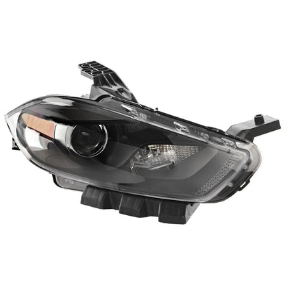 Headlight Set For 2013-2016 Dodge Dart Left and Right Black Housing HID 2Pc