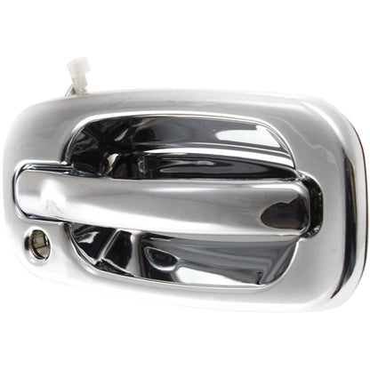 Chrome Outer Outside Exterior Door Handle Pair Set for Chevy Silverado GMC Truck