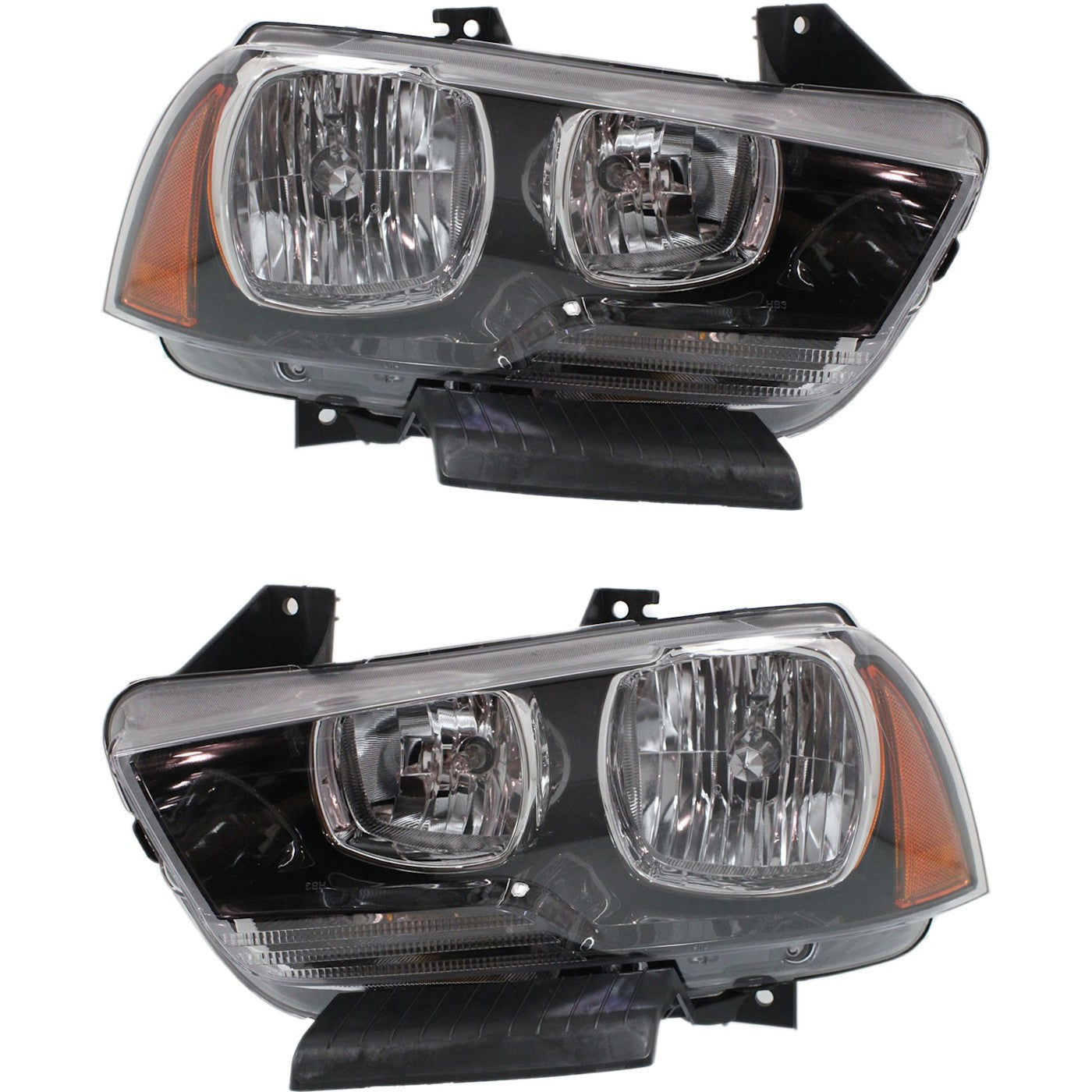 Headlight Set For 2011-2014 Dodge Charger Left and Right With Bulb 2Pc