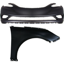 Front Bumper Cover Kit Includes Right Side Fender For 2011-2013 Hyundai Sonata