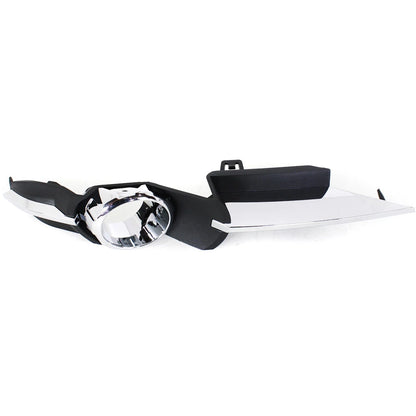 Fog Light Trim Set For 2008-2012 Chevy Malibu Left & Right Black and Chrome 2Pc