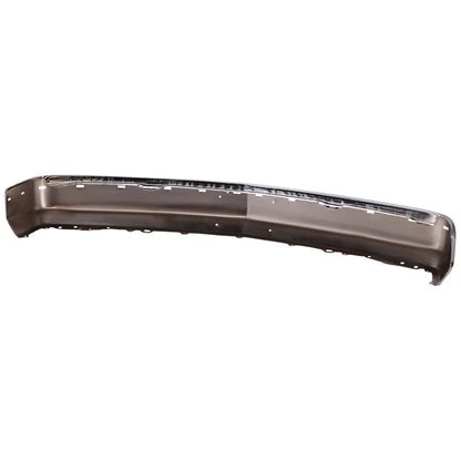 1-Piece Front Bumper For Chevrolet C1500 1988-99 C/K Gas w/ Impact Strip Bright