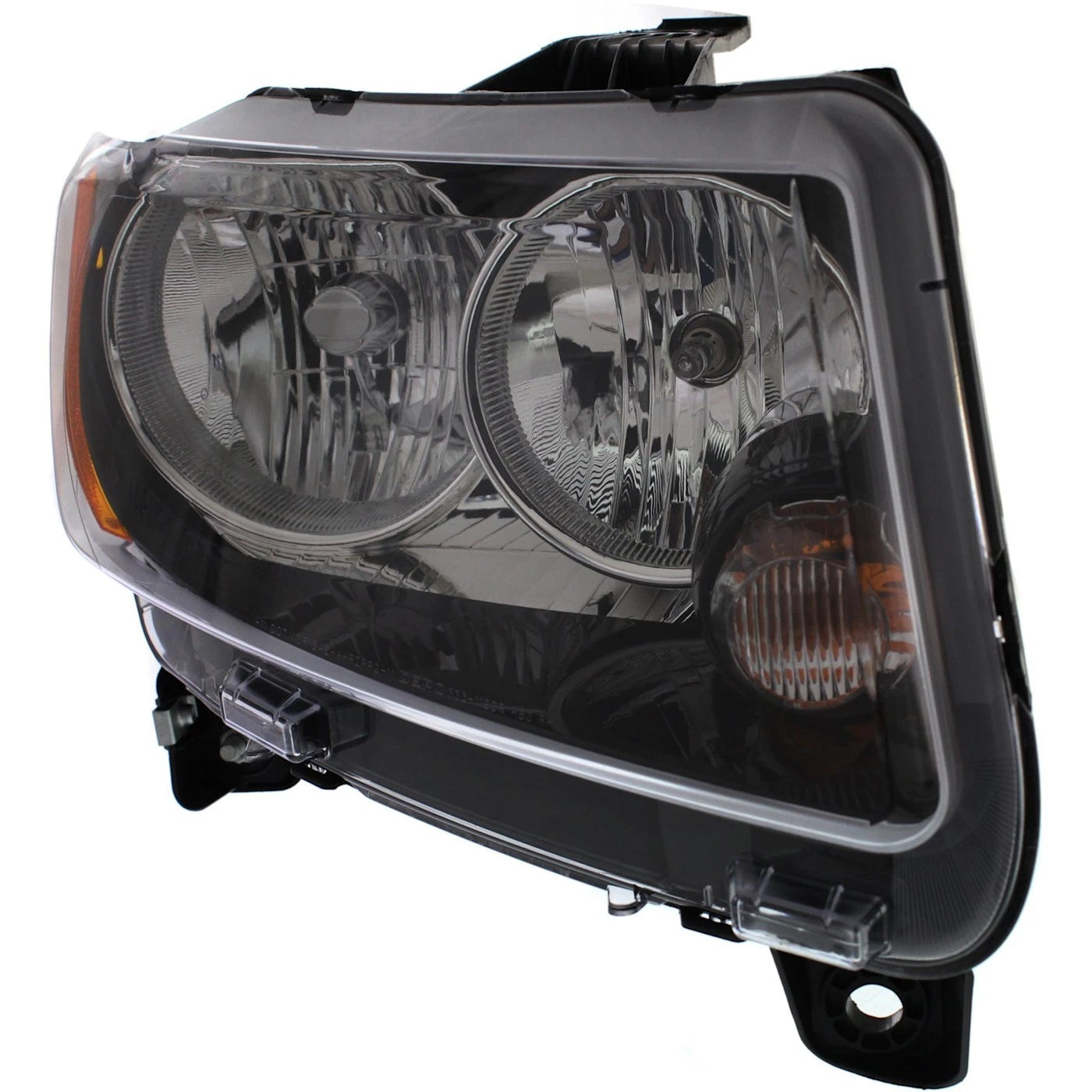 Driver and Passenger Side Headlights For Jeep Compass 2013-2017 Halogen w/ Bulbs
