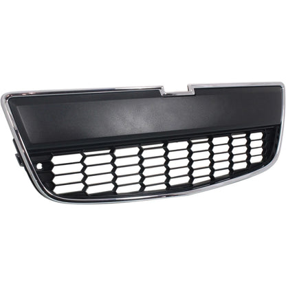 Bumper Grille For 12-16 Chevrolet Sonic Front Lower Chrome Shell Black Insert