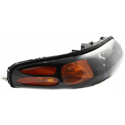Headlight Assembly Set For 2000-2004 Pontiac Bonneville Left and Right With Bulb